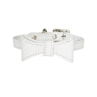 Ronn Ronn おしゃれなリボンカラー 犬用首輪/ホワイト
