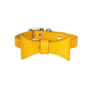 Ronn Ronn おしゃれなリボンカラー 犬用首輪/イエロー