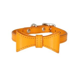 Ronn Ronn おしゃれなリボンカラー 犬用首輪/オレンジ