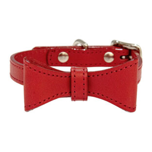 Ronn Ronn おしゃれなリボンカラー 犬用首輪/レッド