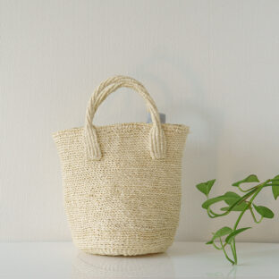 松野屋 サイザル ムツリマ編みトートバッグミニ /生成り