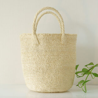 松野屋 サイザル ムツリマ編みトートバッグM /生成り