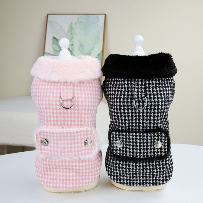 Hannah ペット用コート クリーム色 フェイクファー Hannah ペット用コート クリーム色 フェイクファー フェイク